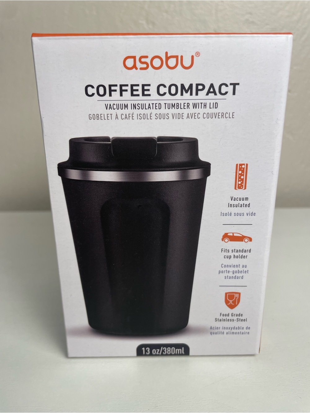 asobu Coffee Compact Vacuum Insulated Tumbler - Black